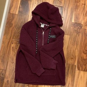 PINK Sherpa Pullover - Size Small